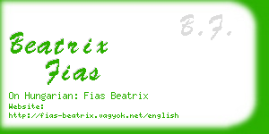 beatrix fias business card